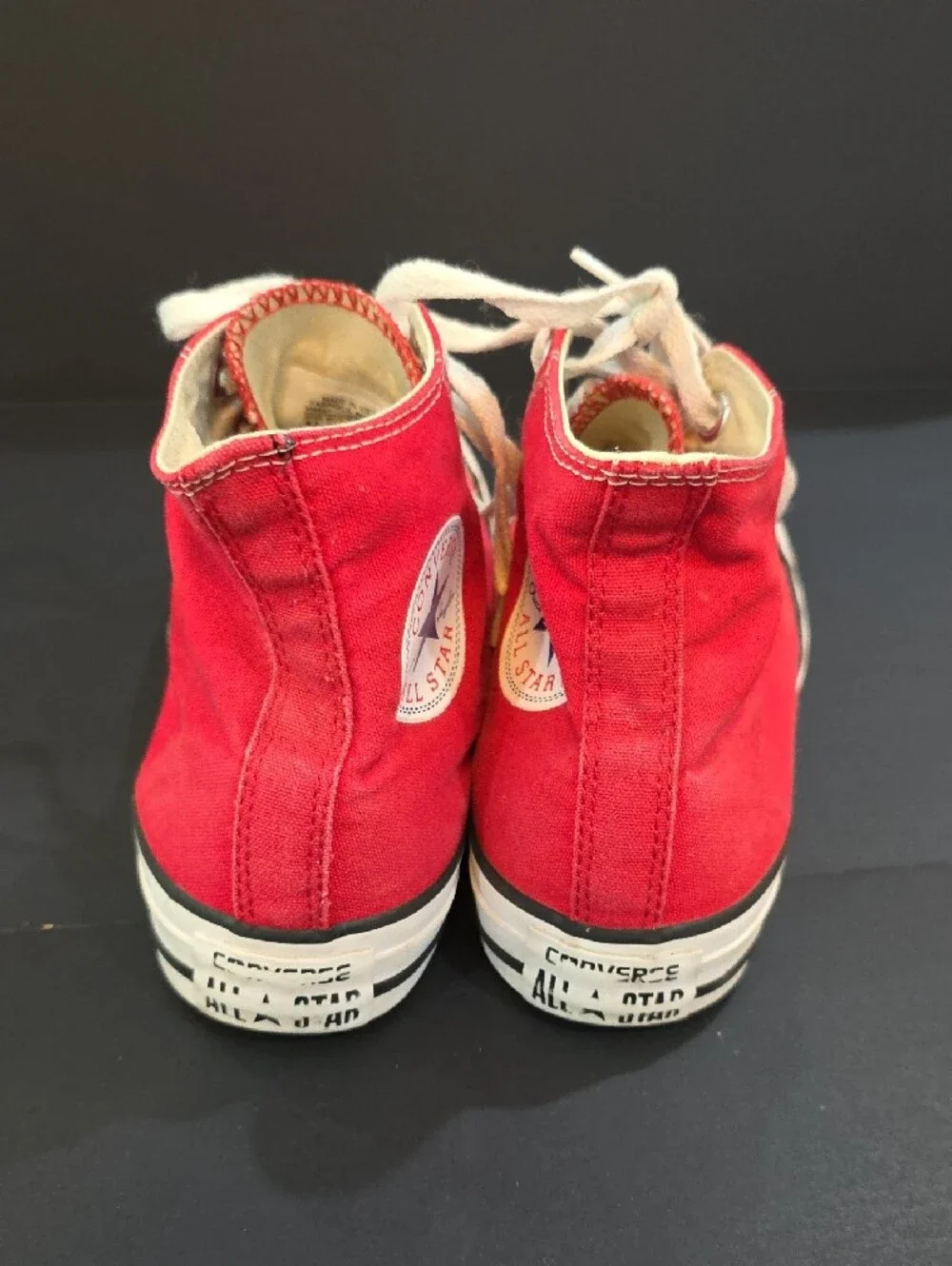 Converse High Top All Star Sneakers in Red with White Women Size 8.5 Men 6.5